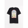 CASABLANCA BLACK TENNIS LANDSCAPE TENNIS LANDSCAPE T SHIRT